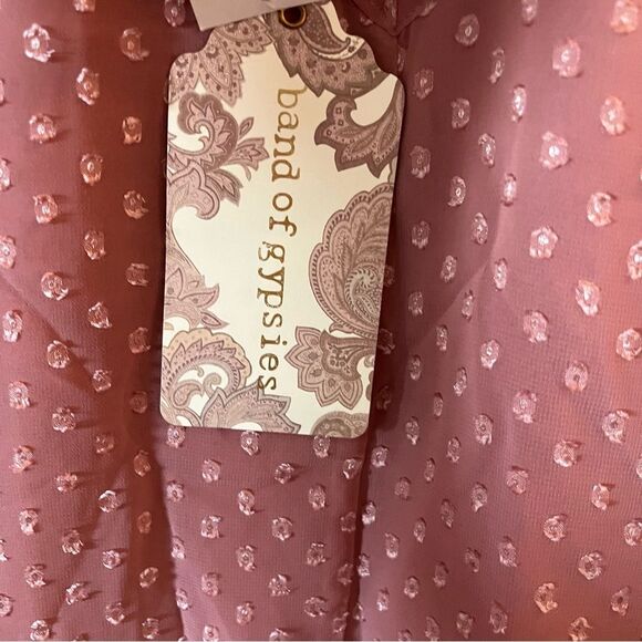 NWT BOG Band of the Free Bohemian Blouse Top Bell Sleeves V Neck Keyhole back XS - Picture 14 of 15